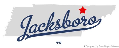 Map of Jacksboro, TN, Tennessee