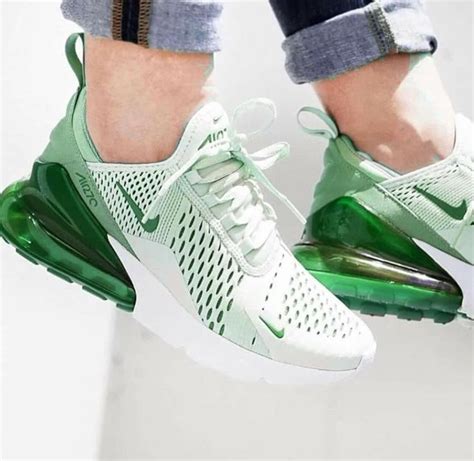 Green Nike Air Max 270 Cute Sneakers, Shoes Sneakers, Ladies Sneakers ...