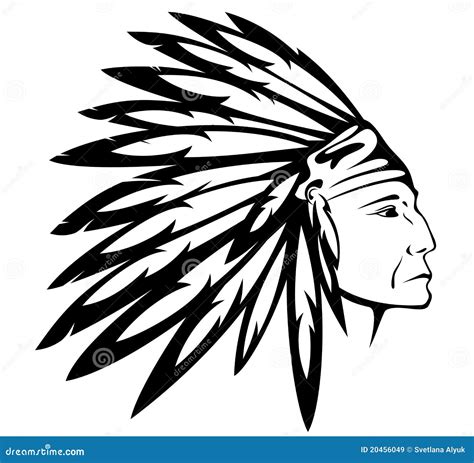 Native American Indian Chief Vector Stock Vector - Illustration of ...