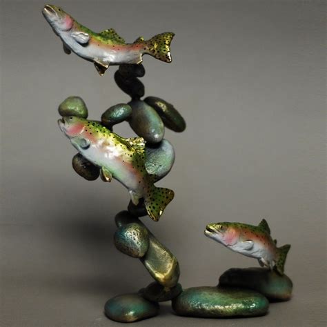 Trout Sculpture | Bronze | Rainbow Falls | Mark Hopkins