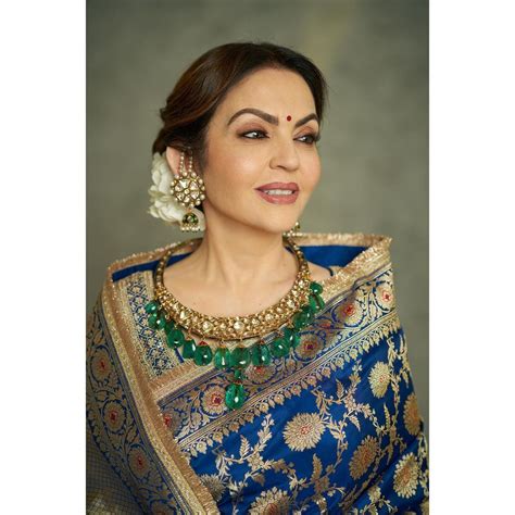 Mommy Style, Her Style, Indian Designer Outfits, Indian Outfits, Royal Blue Saree, Nita Ambani ...