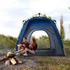 Outsunny Camping Tents 4 Person Pop Up Tent Quick Setup Automatic Hydraulic Family Travel Tent W ...