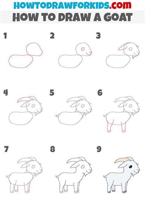 How to Draw a Goat | Easy doodles drawings, Easy drawings, Goat art