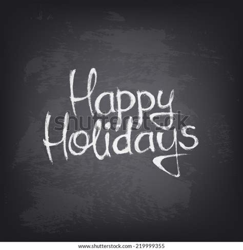 Hand Drawn Happy Holidays Text Design Stock Vector (Royalty Free ...