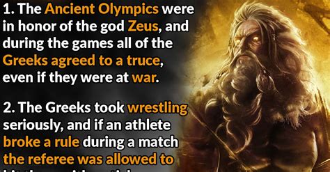 43 Athletic Facts About The Ancient Olympics