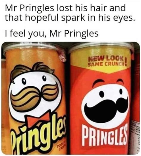 At least his mustache is as luxurious as ever | Pringles | Know Your Meme