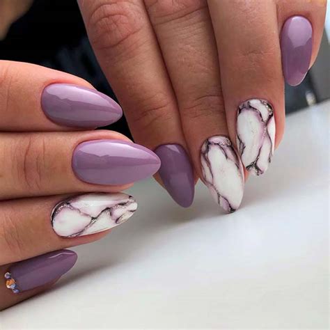 43 Jaw-Dropping Ways to Wear Marble Nails - StayGlam