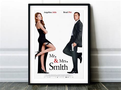 Mr And Mrs Smith Movie Poster - Classic 00'S Vintage Wall Film Art ...