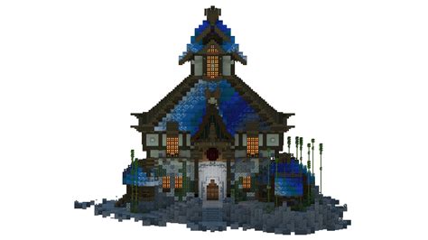 Oriental / Japanese-inspired shrine with a blue gradient! : r/Minecraftbuilds