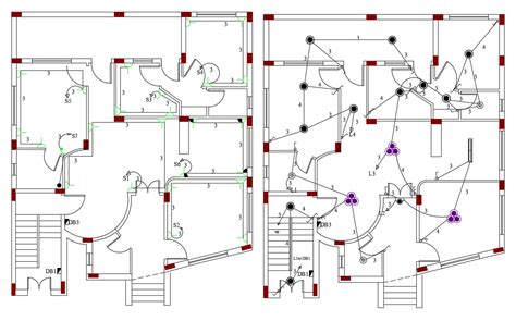 Electrical Layout Plan Of Modern House Autocad File Cadbull | sexiezpix ...