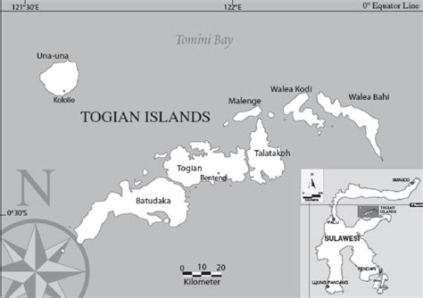 Map of the Togian Islands | Download Scientific Diagram