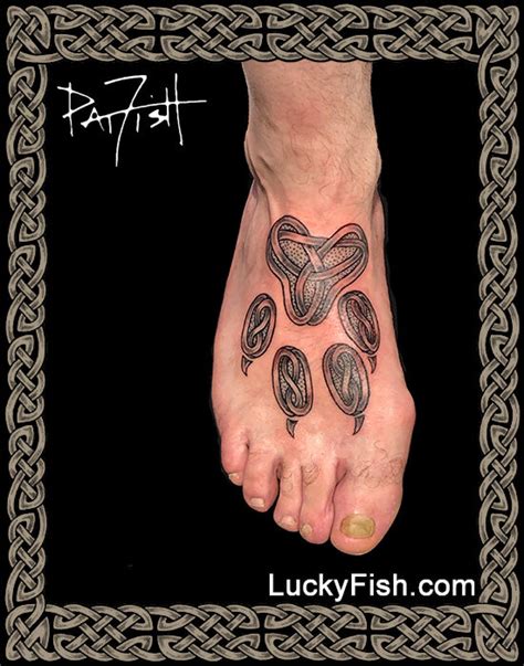 Celtic Wolf Paw Tattoo Design — LuckyFish, Inc. and Tattoo Santa Barbara