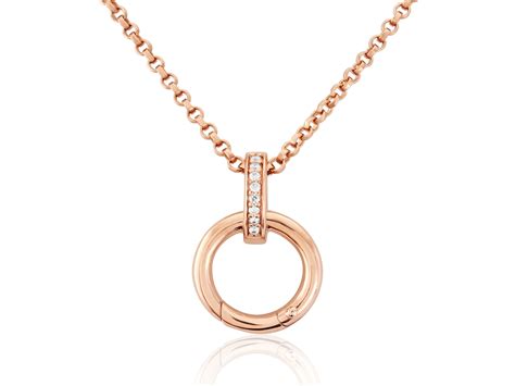 Rose Gold Charm Carrier Pendant - 14ct Rose Gold Vermeil