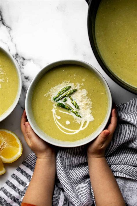 Lemon Asparagus Soup with Parmesan - Ahead of Thyme