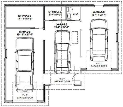 Interesting Garage space | Garage dimensions, Three car garage plans ...