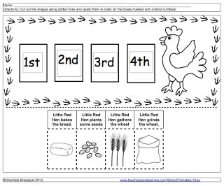 Hen Sequencing.pdf | Little red hen, Little red hen activities, Red hen