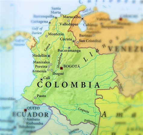 Map of Colombia, Colombia flag facts and best places to visit | Bucaramanga, Barranquilla, Manizales