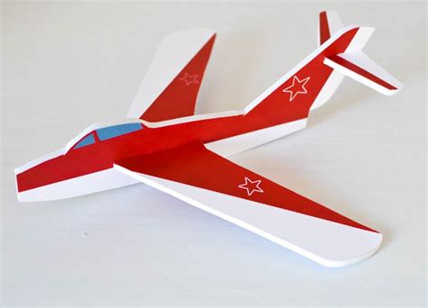 Free Printable Foam Glider Airplane Pattern | Adventure in a Box