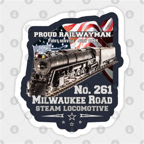 Milwaukee Road 261 steam locomotive - Milwaukee Road 261 - Sticker ...