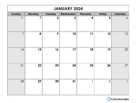 2024 Blank Calendar Template Free Printable Blank Calendar - Lara Sharai