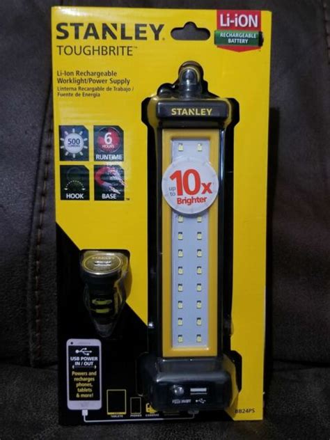 Stanley Toughbrite 500 Lumens Li-ion Rechargeable Work Light / Power ...