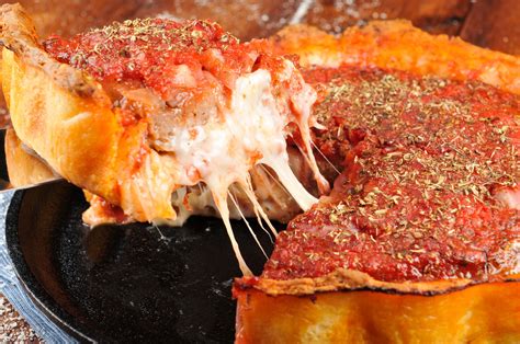 Chicago-Style Deep Dish Pizza (Pan Included, 2 Servings Shown) With ...