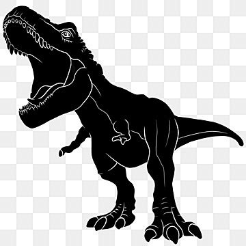 T Rex Skull Silhouette Vector PNG, T Rex Silhouette, Dinosaur Silhouette, Dinosaur, Jurassic ...