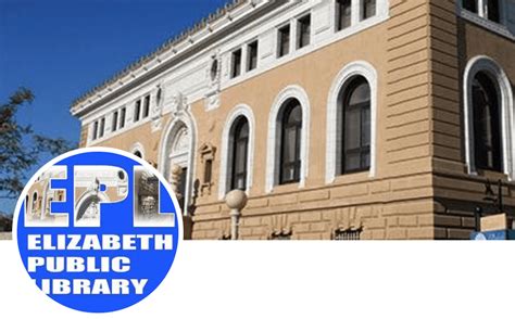 Elizabeth Public Library NJ logo - OnGenealogy