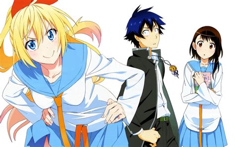 Nisekoi HD Wallpaper: Chitoge, Raku, and Kosaki Unite!