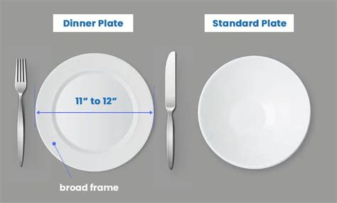 Dinner Plate Size (Standard Measurements) - Designing Idea