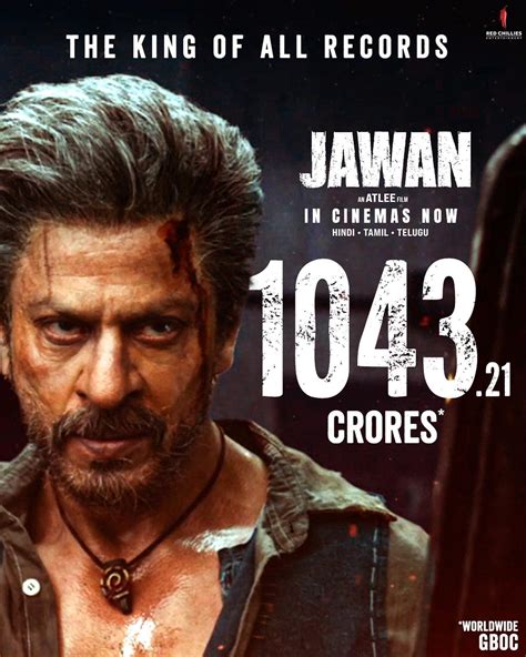 Jawan worldwide box office: Shah Rukh Khan starrer earns over Rs 1043 crores