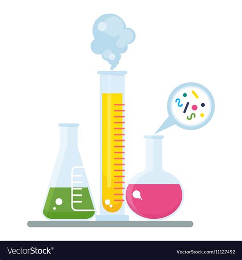 Tube and chemistry experiment Royalty Free Vector Image