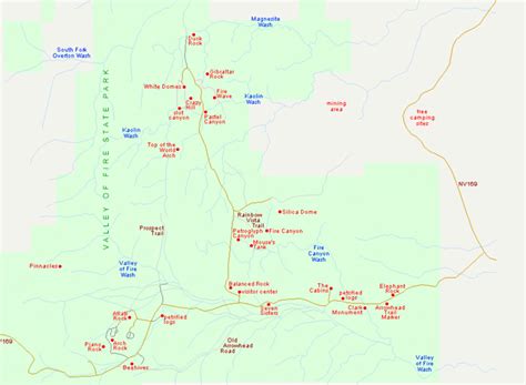 Map of valley of fire state park - weryamerican