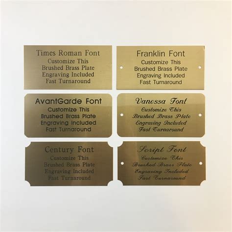 Engraved Metal Plaques