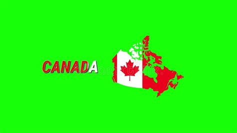 Canadian Flag, Waving in the Wind and with a Country Map in the Canadian Flag Pattern. Stock ...