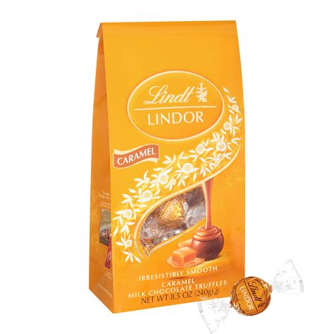 Lindt Lindor Caramel Milk Chocolate Candy Truffles, 8.5 oz. Bag - Walmart.com