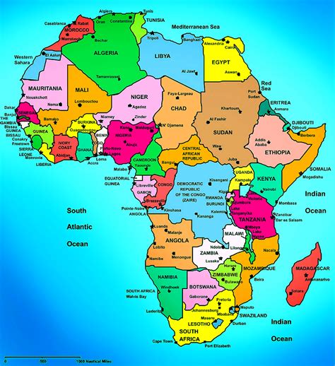 Maps of African Continent, Countries, Capitals and Flags – Travel Around The World – Vacation ...