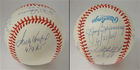 Perfect Game Pitchers Signed Baseball