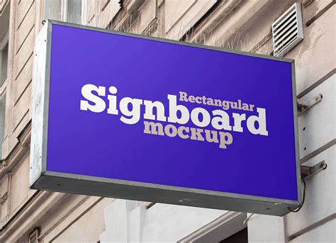 Free Rectangular Signboard Mockup PSD - Good Mockups