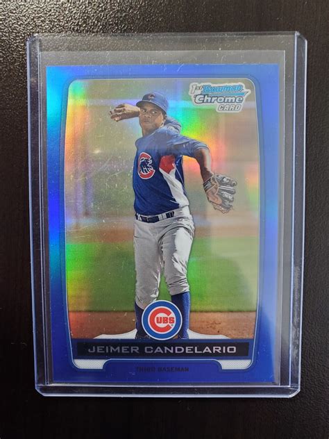 2012 Bowman Chrome- JEIMER CANDELARIO, 99/250 BLUE REFRACTOR Rookie #BCP20, Cubs | eBay