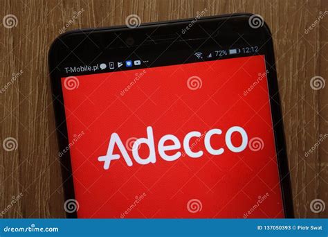 The Adecco Group Logo Displayed on a Modern Smartphone Editorial Stock ...