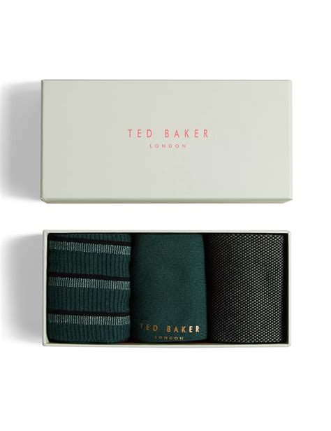 3pk Assorted Cotton Rich Socks | Ted Baker | M&S