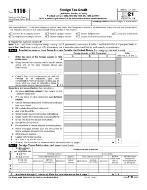 IRS 1116 2021 - Fill and Sign Printable Template Online