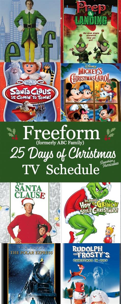 Freeform Schedule - 25 Days of Christmas TV Specials for Your Family