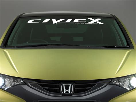 Car & Truck Decals & Stickers Car & Truck Graphics Decals HONDA CIVIC Windshield Vinyl Decal ...