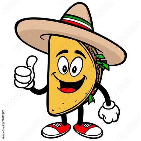 Taco with Thumbs Up Stock Vector | Adobe Stock