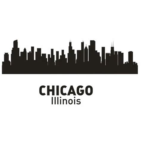 CHICAGO City Decal Landmark Skyline Wall Stickers Sketch Decals Poster Parede Home Decor Sticker ...