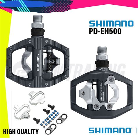 SHIMANO PD-EH500 SPD DUAL ACTION CLEAT AND PLATFORM PEDALS EH500 BICYCLE PEDAL LIGHT ACTION WITH ...