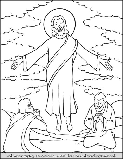 Feast of the Ascension of Our Lord Coloring Pages - The Catholic Kid