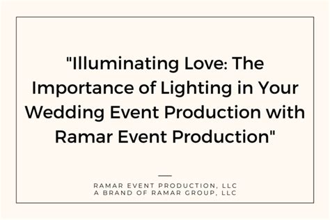 The Importance of lighting for your event